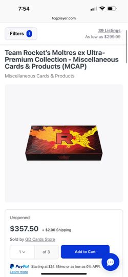 Team Rocket's Moltres ex Ultra-Premium Collection