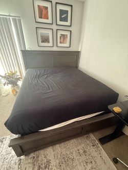California king bed frame with headboard
