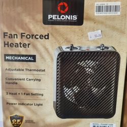 Small Black Fan Forced Heater New