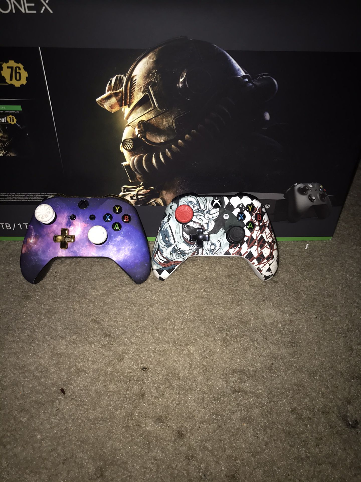 2 Custom Xbox one x controllers
