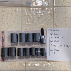 Husky USA 3/8” drive metric sockets