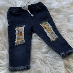 Cat & Jack Sunflower Patchwork Baby Joggers *0-3 Months  