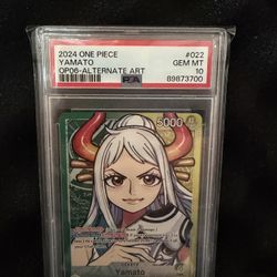 2024 One Piece Wings Of The Captain Alternate Art Leader Yamato PSA 10  