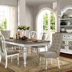 7pc Two Tone Farmhouse Dining Set $1399