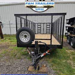 2025 C&M 16x77 8 Studs Trailer Brakes 4' Sides