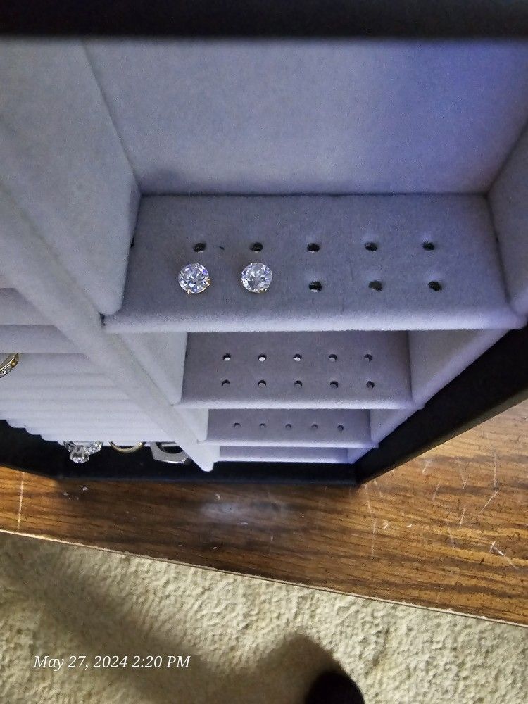 14k Gold Lab Diamond Earrings