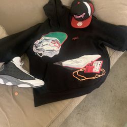 Hoodies Shoes And Hat Size XL And Size 11 Shoe