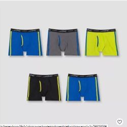 Hanes Boys 5 Pack Xtemp Boxer Briefs Underwear Undies Length Size Large $10