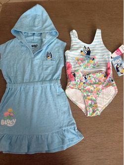 Girls- 2 Piece Cover up and Swimsuit set