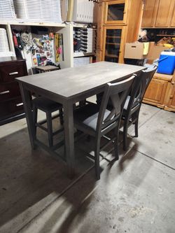 ​🍽️ Counter-Height Dining Table Set with Built-In Storage