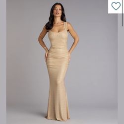 gold prom/formal dress