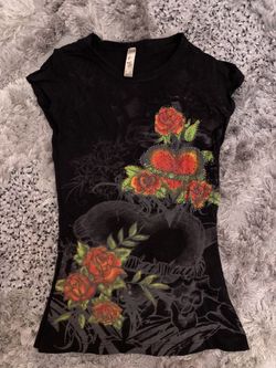 Women’s Bedazzled Short Sleeve Shirt