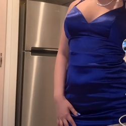 Velvet blue dress 