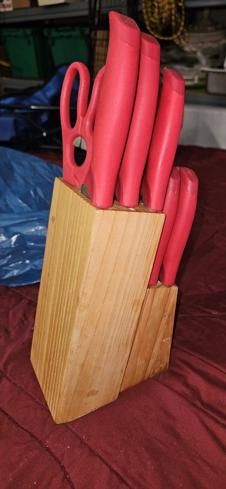 Knife Set Color RED