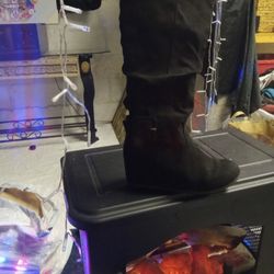Y-not Girls Black Knee High Boots