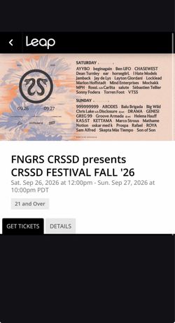 Crssd Tickets