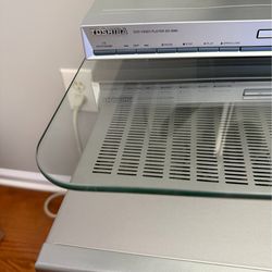 Samsung TV Denon Receiver Toshiba DVD Player Reel Subwoofer Glass Stand Bundle