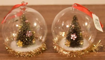 Martha Stewart Glass Xmas Decorations