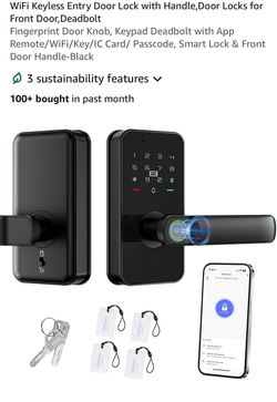 WiFi Keyless Smart Door Lock with Handle