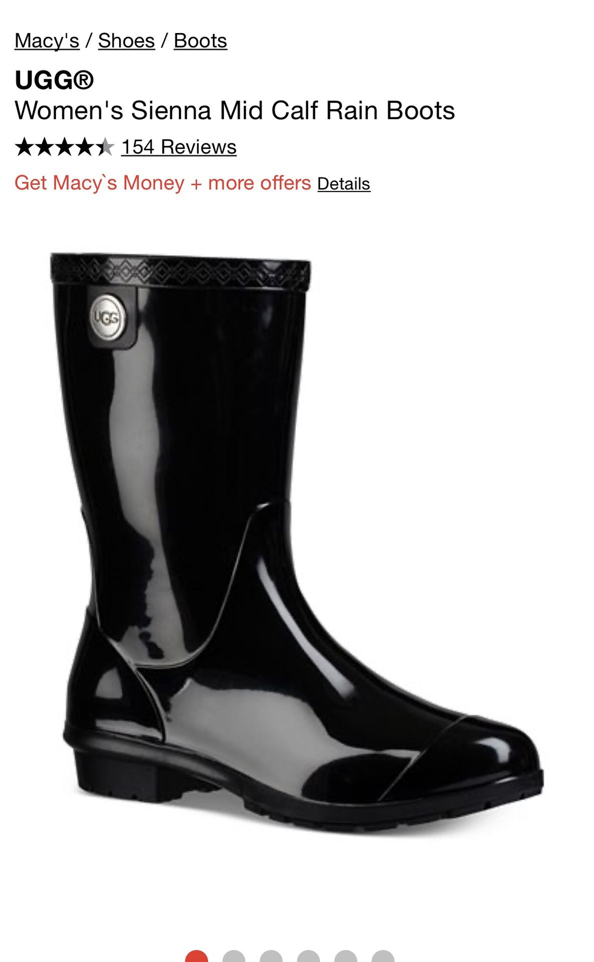 Women’s UGG Rain Boots Size 11