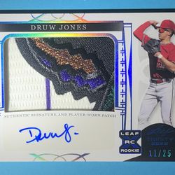 Druw Jones rookie patch auto baseball card - Arizona Diamondbacks 