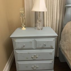 Antique Queen Size Bed & Night Stand