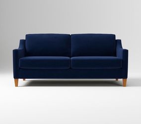 Blue Velvet West Elm Couch