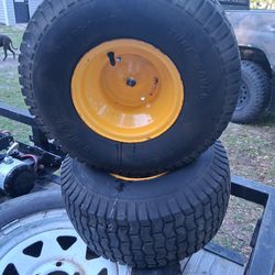 Riding mower tires and rims