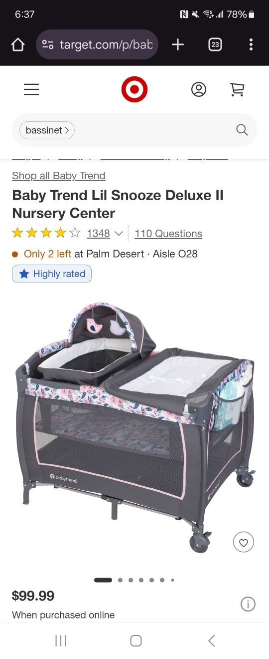 Baby Trend Lil Snooze Deluxe 2 Pack And Play 