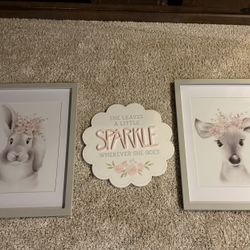 Beautiful Girls Nursery Decor( Soft Woodland)
