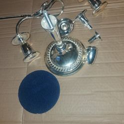 Silver Plated 3 Candle Holder Candlestick 
