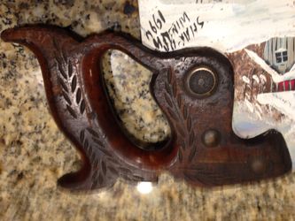Antique hand painted saw