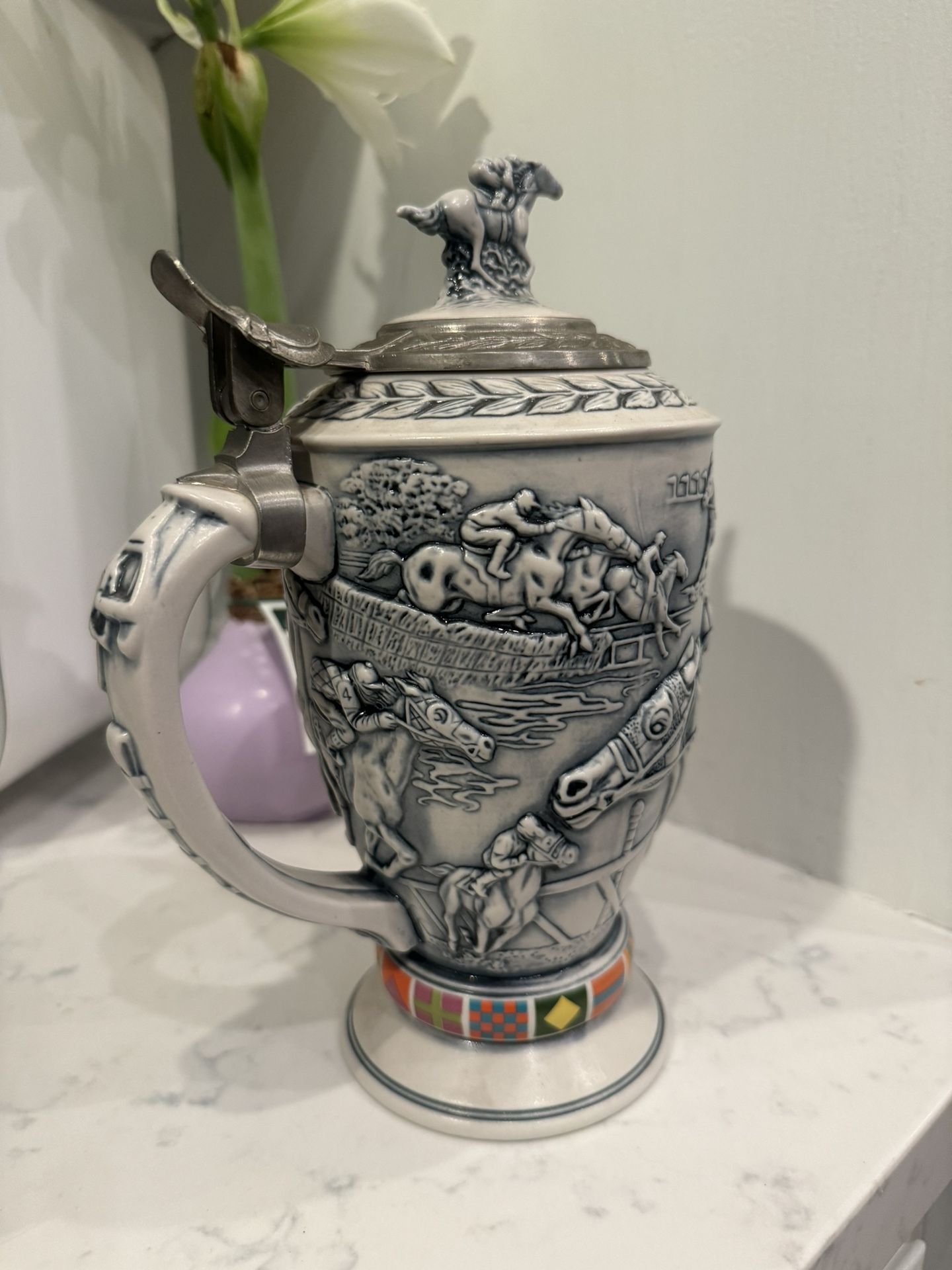 Vintage 1992 - 🐴 Rare: AVON Special Derby Winner Beer Stein -Made In Brazil 🇧🇷 