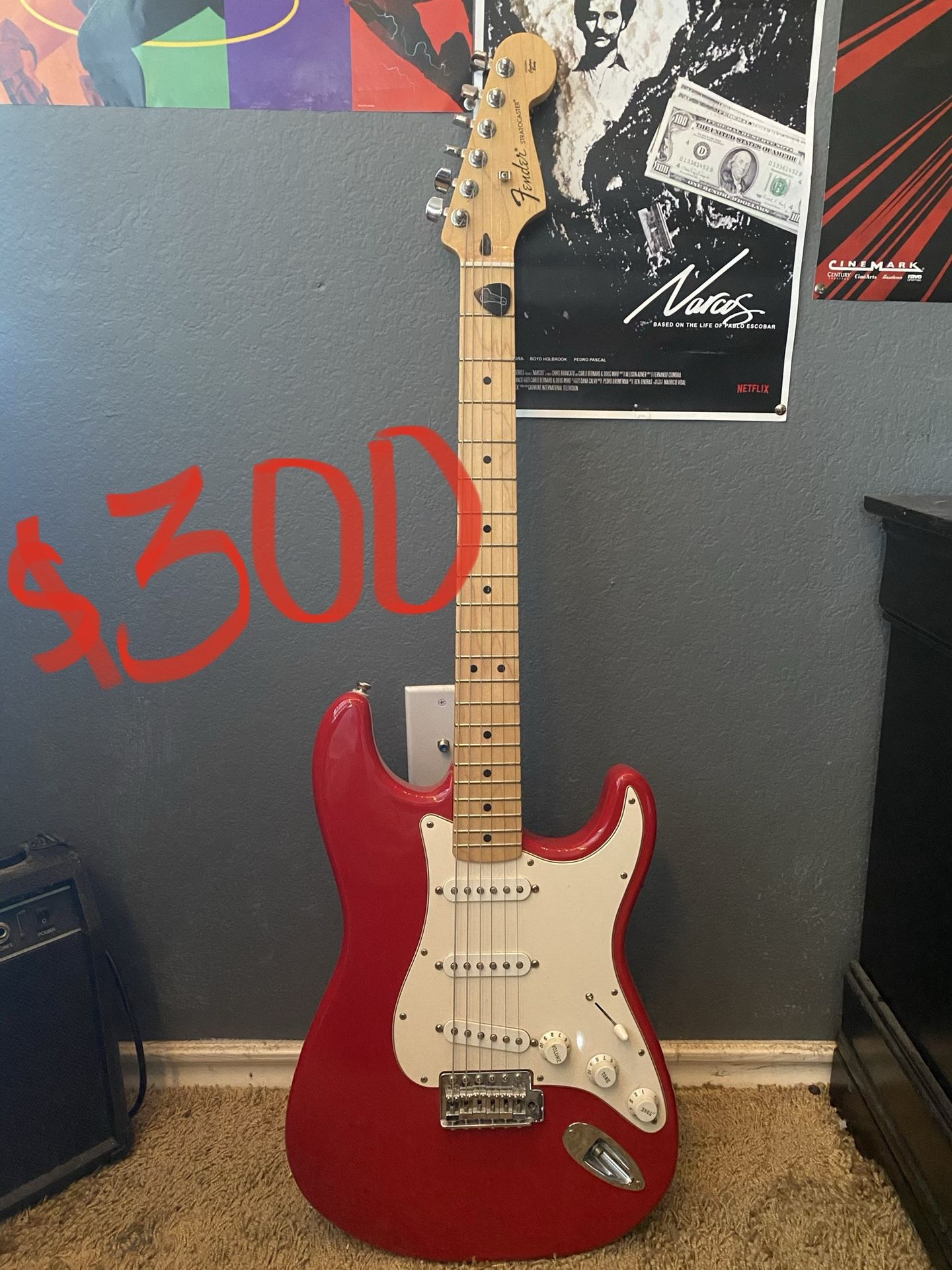 Red Fender Guitar (Stratocaster)