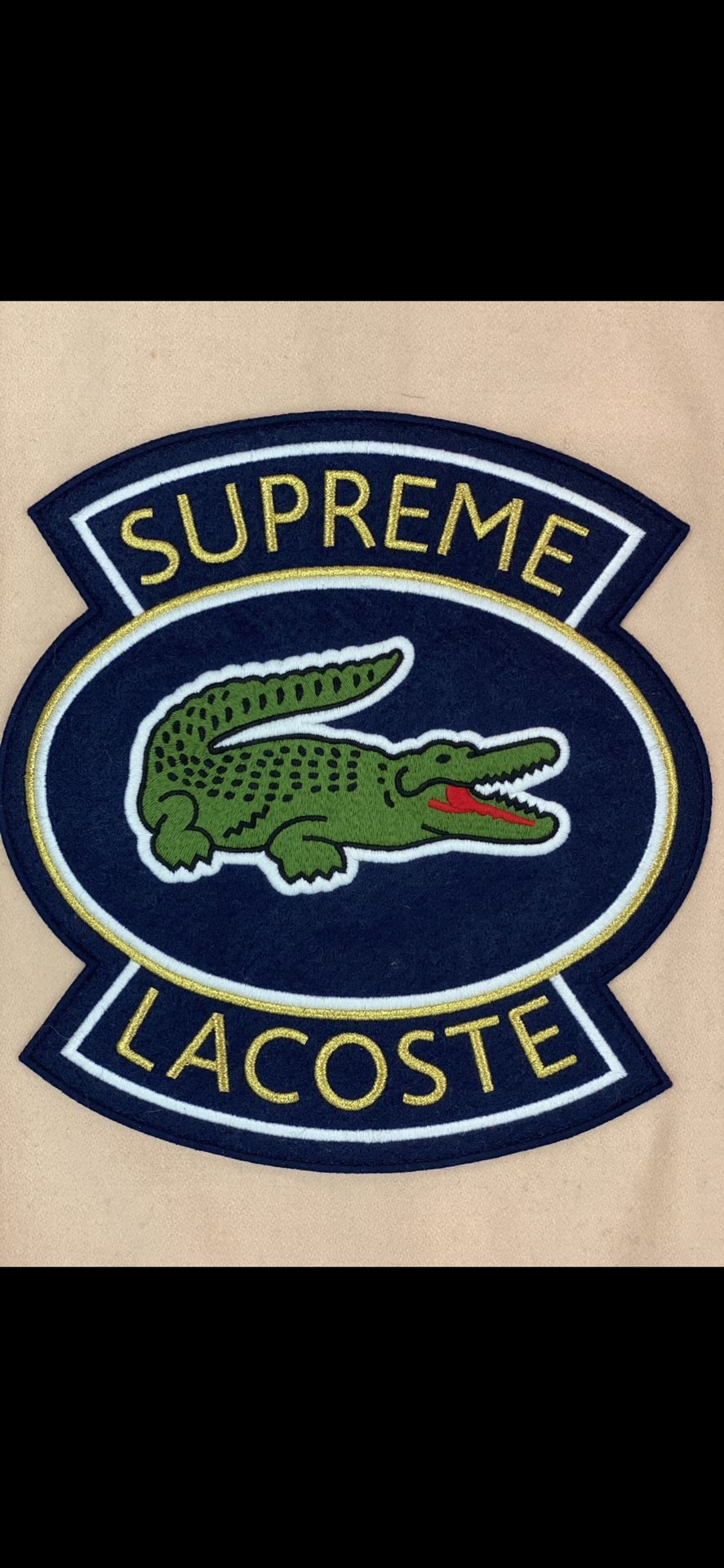 SUPREME x Lacoste Wool Heavyweight Varsity Jacket