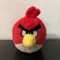Angry Birds 5” Red Bird Plush Stuffed Animal Toy Commonwealth No Sound 2010