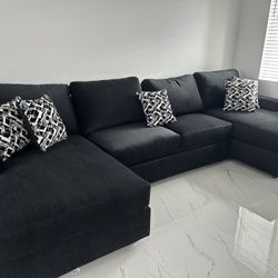 Brand New Super Plush Double Chaise Sectional 