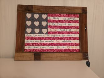 Quilted American Flag wall art