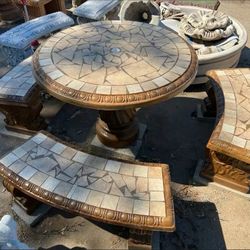 Concrete Table Set 