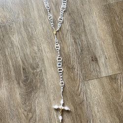 Crystals Wedding Lasso With Gold-tone Crucifix Wedding Lazo de Boda (1)