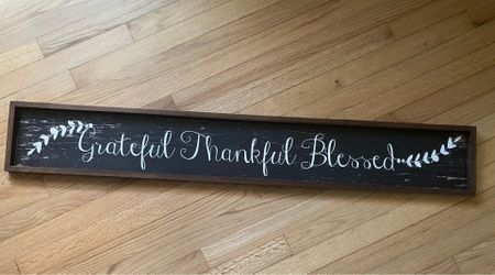 Wall Deco Grateful Thankful Blessed