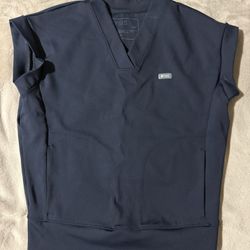 XSmall Figs Navy Scrub Top