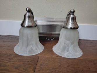 2-Light Brushed Nickel Vanity Light Fixture