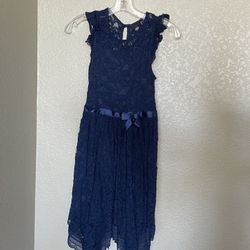 Girls Blue Holiday Dress Size 14/16- Brand New!!