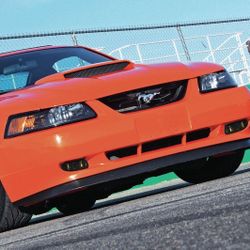 99-04 Mustang GT front bumper fog light black smoke