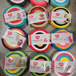 12 Amigurumi Yarn Sets. 