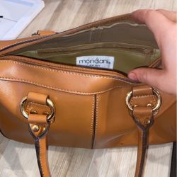 Mondani New York Double Handled Satchel in Tan