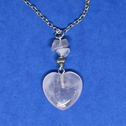 .Natural Charged Rose Quartz Necklace (known For: Remove Negativity,keep Or Attract Love ,calm Emotions, Increase Popularity)