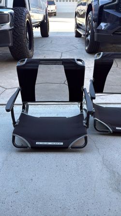 Black Folding Stadium Bleacher Seats – Set of 2