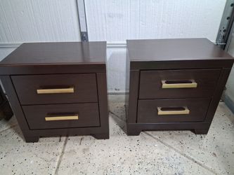 Pair of fully refreshed modern nightstands